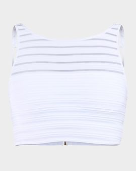 La Blanca Fluid Lines High-Neck Midline Bikini Top