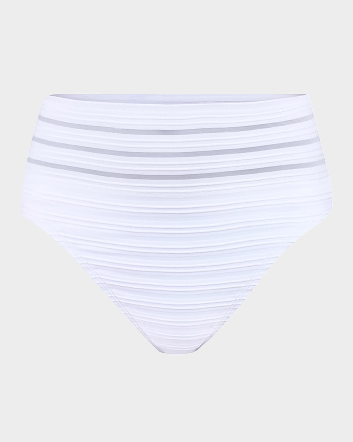 La Blanca Fluid Lines High-Waist Bikini Bottoms