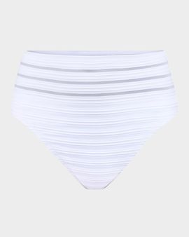 La Blanca Fluid Lines High-Waist Bikini Bottoms