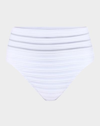 La Blanca Fluid Lines High-Waist Bikini Bottoms