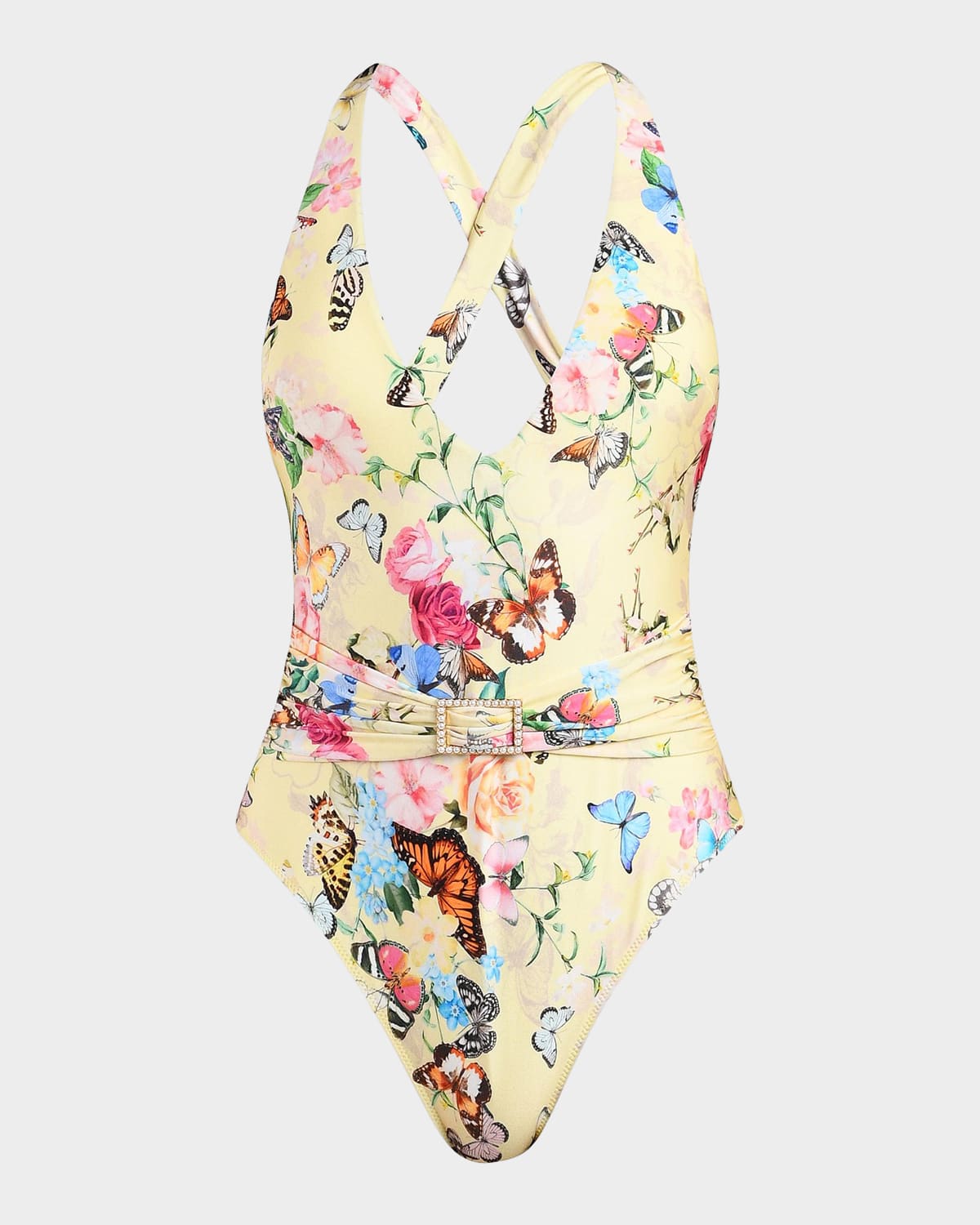 La Blanca Garden Butterflies Lisa Printed One-Piece Swimsuit