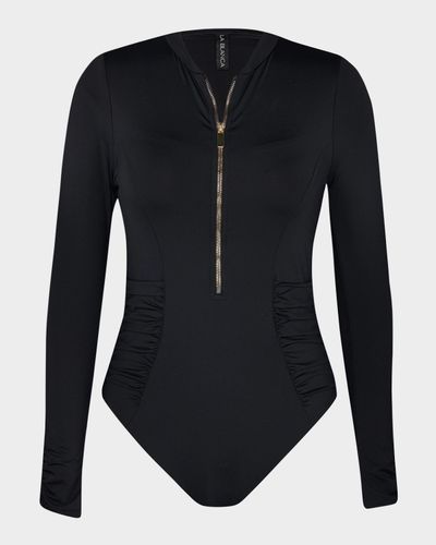 La Blanca Island Goddess Shirred Rashguard Paddlesuit