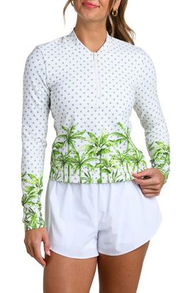 La Blanca La Blanca Club Palm Half Zip Top