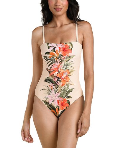 La Blanca La Blanca Courtyard Palms Bandeau One Piece Swimsuit