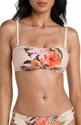 La Blanca La Blanca Courtyard Palms Convertible Bandeau Swimsuit Top