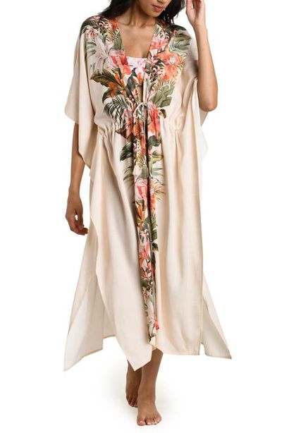 La Blanca La Blanca Courtyard Palms Tie Waist Kimono Cover-Up