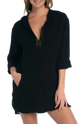 La Blanca La Blanca Hooded Cotton Gauze Cover-Up Tunic
