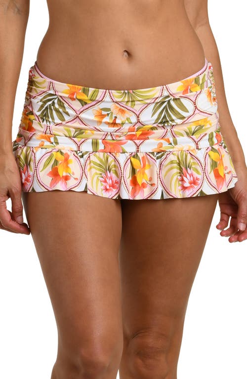 La Blanca La Blanca Palm Ruffle Skirted Bikini Bottoms