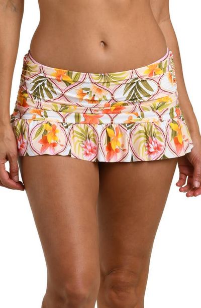 La Blanca La Blanca Palm Ruffle Skirted Bikini Bottoms