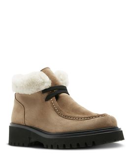 La Canadienne La Canadienne Women's Kinetic Suede & Shearling Ankle Boots