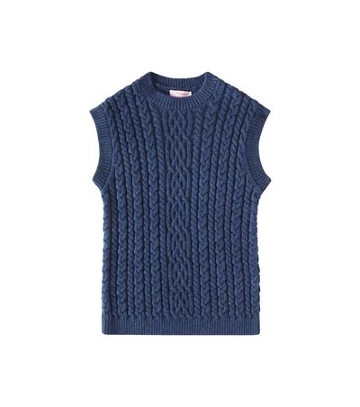 La Coqueta La Coqueta Alvaro cable-knit virgin wool sweater vest