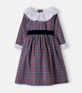 La Coqueta La Coqueta Aurelia bow-detail plaid cotton dress