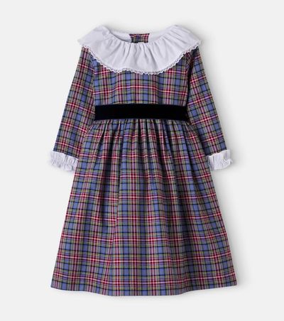 La Coqueta La Coqueta Aurelia bow-detail plaid cotton dress