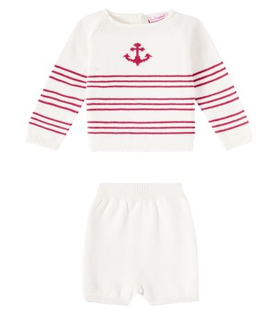 La Coqueta La Coqueta Baby Ancla cotton sweater and shorts set
