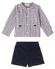 La Coqueta La Coqueta Baby Arlo checked cotton shirt and shorts set - 1