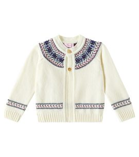 La Coqueta La Coqueta Baby Fair Isle wool-blend cardigan