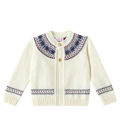 La Coqueta La Coqueta Baby Fair Isle wool-blend cardigan
