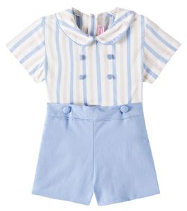 La Coqueta La Coqueta Baby Fantino linen and cotton playsuit