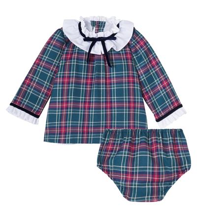 La Coqueta La Coqueta Baby Flora cotton-blend dress and bloomers set