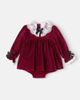 La Coqueta La Coqueta Baby lace-trimmed velvet dress and bloomers set - 2