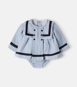 La Coqueta La Coqueta Baby Lucinda tweed top and bloomers set