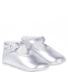 La Coqueta La Coqueta Baby metallic leather Mary Jane flats
