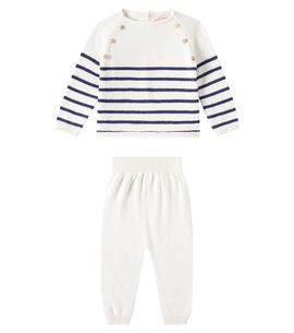 La Coqueta La Coqueta Baby Monda cotton sweater and pants set