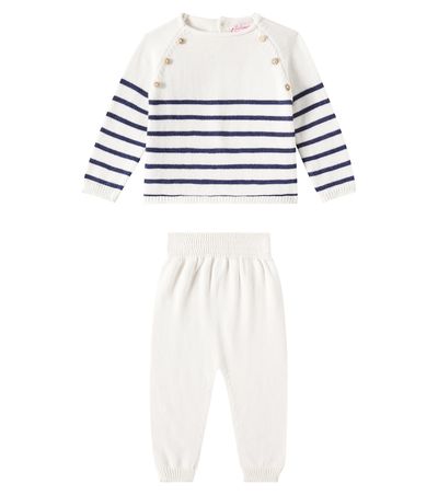 La Coqueta La Coqueta Baby Monda cotton sweater and pants set
