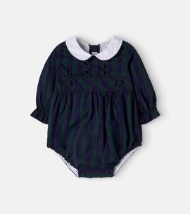 La Coqueta La Coqueta Baby Senna plaid cotton romper