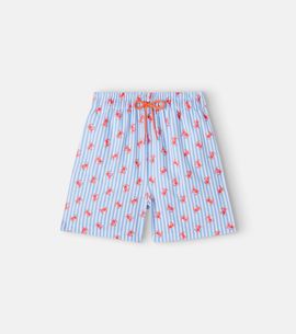 La Coqueta La Coqueta Bravo printed striped swim trunks