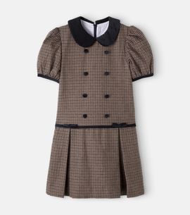 La Coqueta La Coqueta Camala checked cotton flannel dress