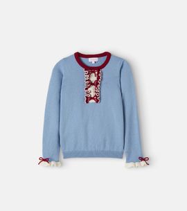 La Coqueta La Coqueta Dolfito bow-detail wool sweater