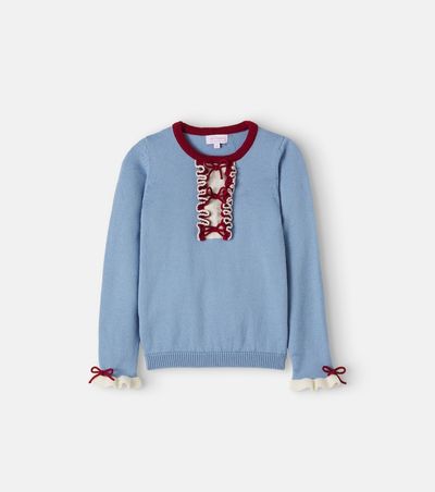 La Coqueta La Coqueta Dolfito bow-detail wool sweater