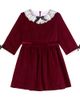 La Coqueta La Coqueta Eva lace-trimmed cotton velvet dress - 1