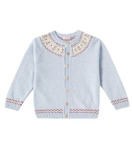 La Coqueta La Coqueta Fair Isle wool-blend cardigan