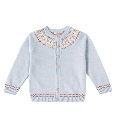 La Coqueta La Coqueta Fair Isle wool-blend cardigan