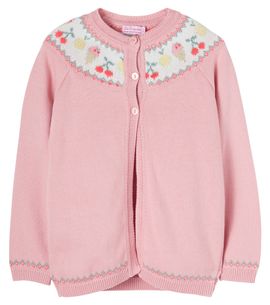 La Coqueta La Coqueta Helado intarsia cotton cardigan
