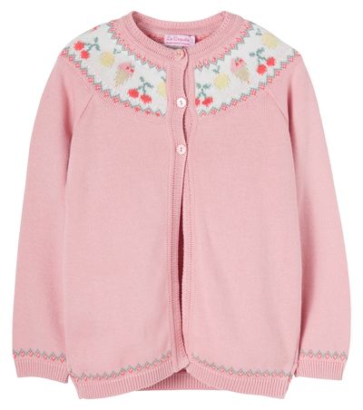 La Coqueta La Coqueta Helado intarsia cotton cardigan