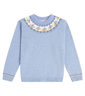 La Coqueta La Coqueta Intarsia cotton sweatshirt