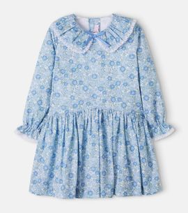La Coqueta La Coqueta Maribela lace-trimmed floral cotton dress