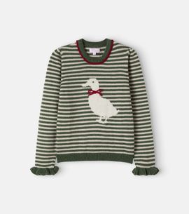 La Coqueta La Coqueta Matilde striped wool-blend sweater