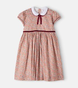 La Coqueta La Coqueta Melina bow-detail floral cotton dress