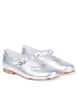 La Coqueta La Coqueta Metallic leather Mary Jane flats