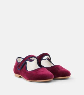 La Coqueta La Coqueta Velvet Mary Jane flats