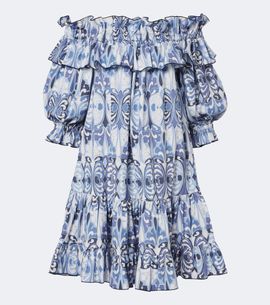 La DoubleJ La DoubleJ Breakfast printed cotton poplin minidress