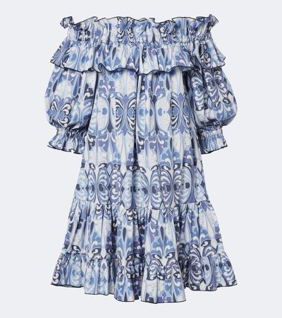 La DoubleJ La DoubleJ Breakfast printed cotton poplin minidress