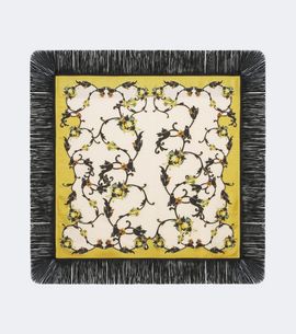La DoubleJ La DoubleJ Buttercup reversible fringed silk scarf