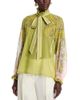 La Doublej La DoubleJ Cerere Silk Placee Blouse - 1