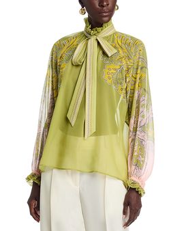 La Doublej La DoubleJ Cerere Silk Placee Blouse