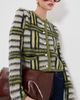 La DoubleJ La DoubleJ Check Cardigan Multicolor Ecru/Lt Green/Black - 2